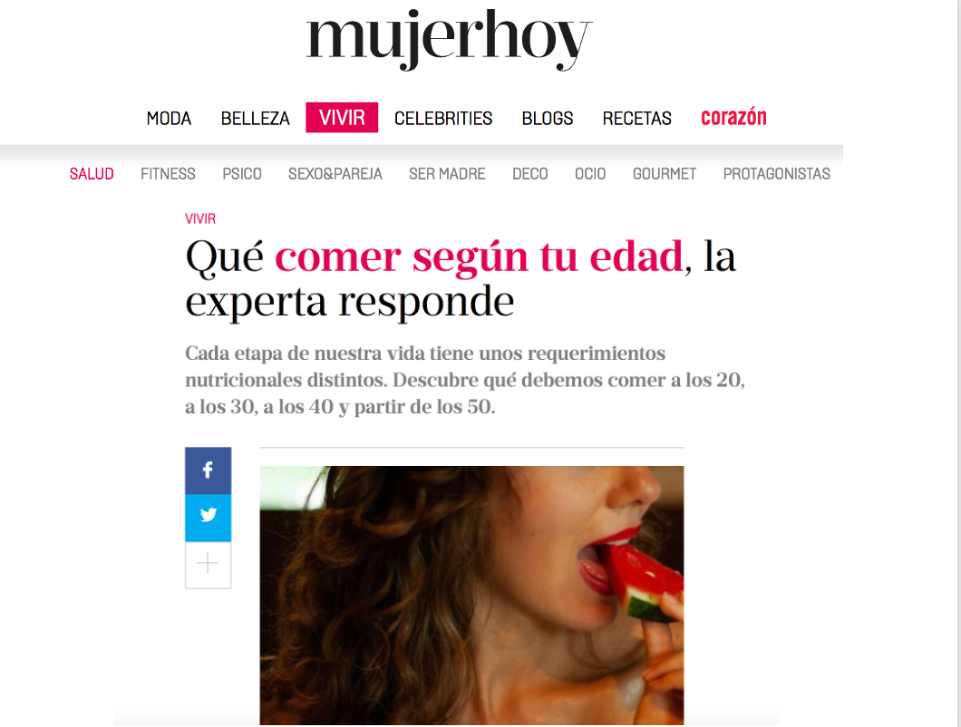 Qué comer según tu edad, la experta responde