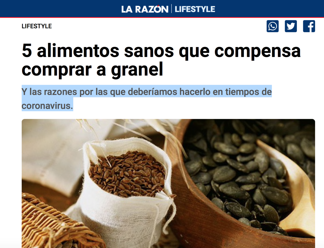 5 alimentos sanos que compensa comprar a granel