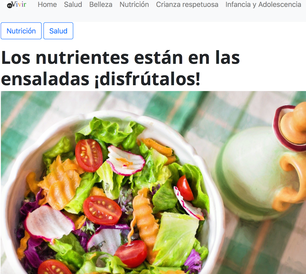 Los nutrientes están en las ensaladas ¡disfrútalos!