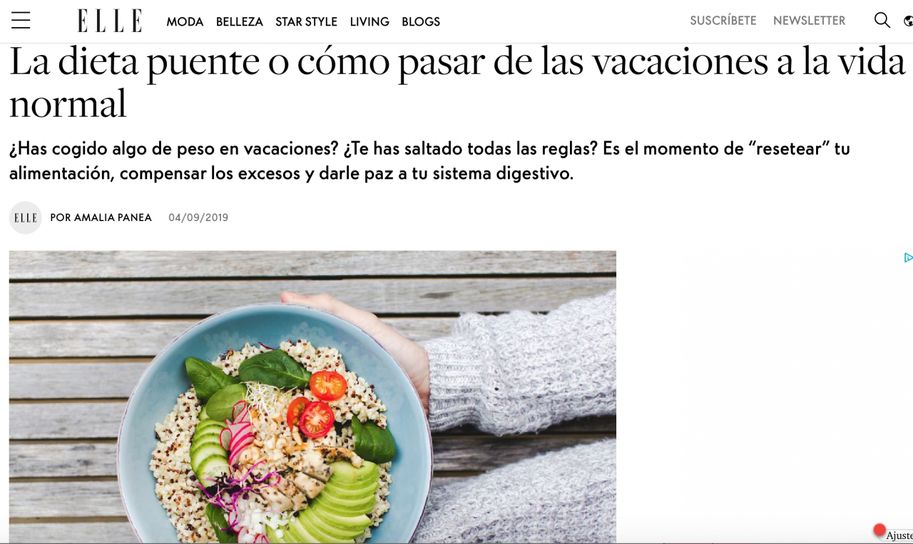 La dieta puente o cómo pasar de las vacaciones a la vida normal