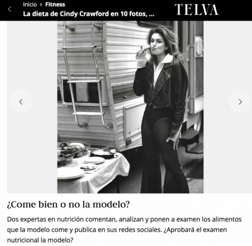 La dieta de Cindy Crawford en 10 fotos
