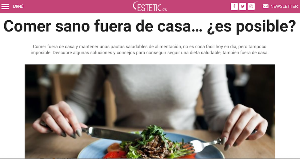 Comer sano fuera de casa… ¿es posible?